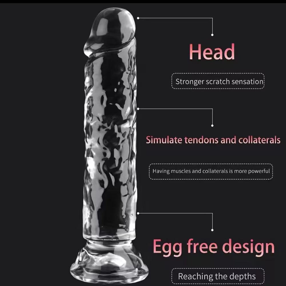 Crystal TPE Suction Cup Dildo