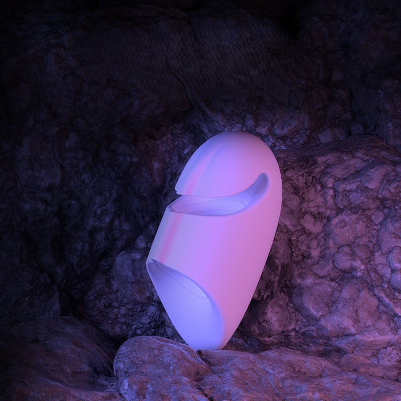 UEKOU White Shark Vibrating Male Masturbator App Controlled